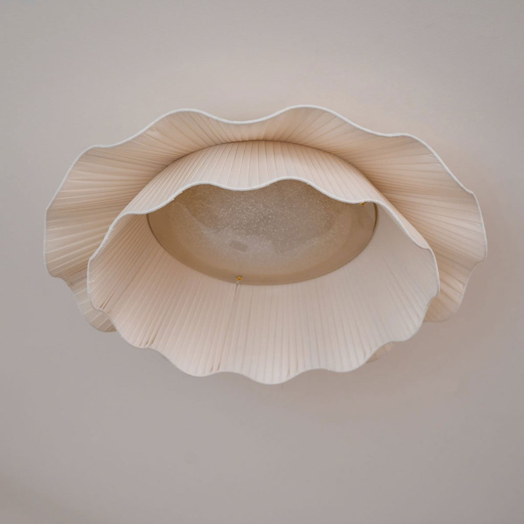 Tirah Fabric Wave Ceiling Light Brass