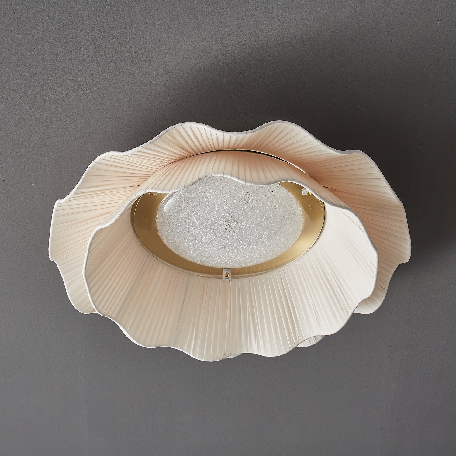 Tirah Fabric Wave Ceiling Light Brass