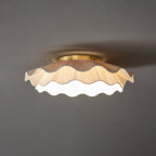 Tirah Fabric Wave Ceiling Light Brass