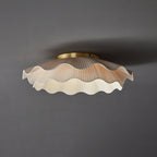 Tirah Fabric Wave Ceiling Light Brass