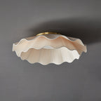 Tirah Fabric Wave Ceiling Light Brass
