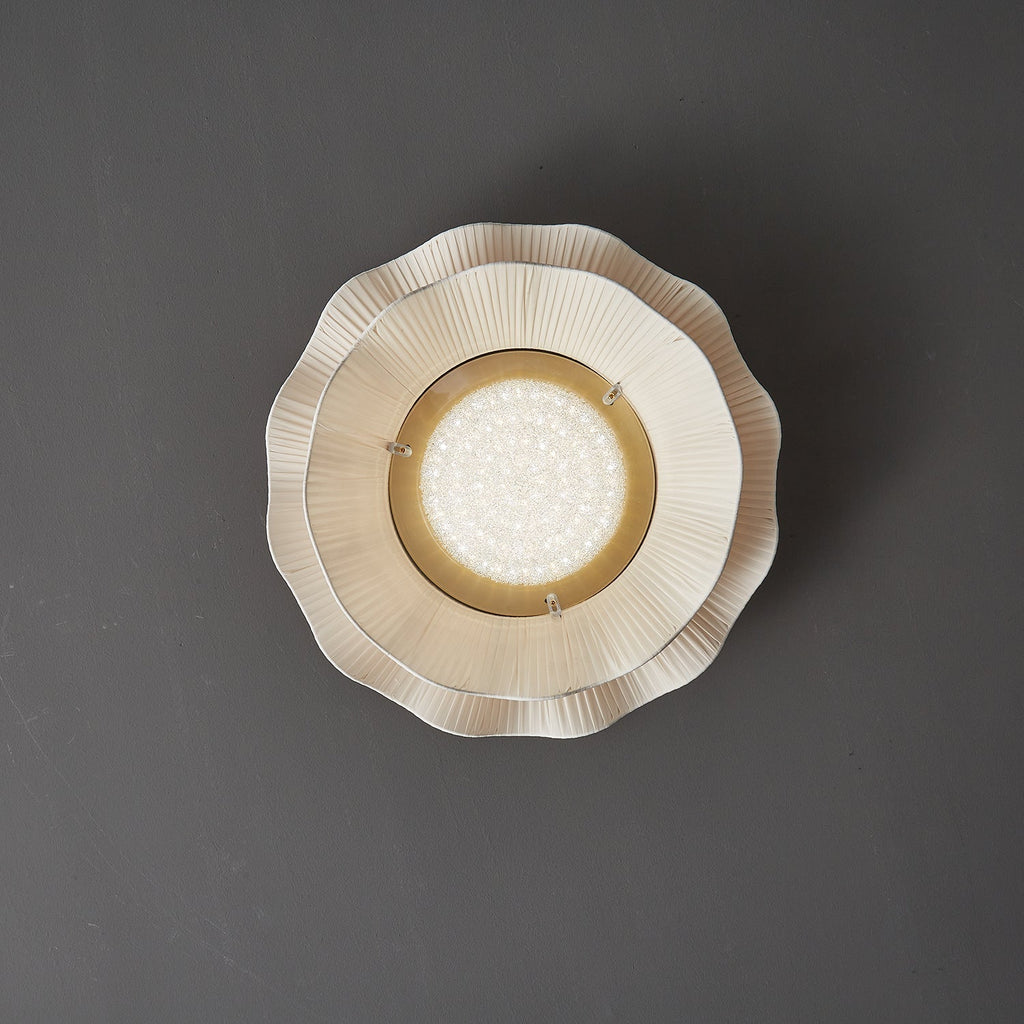 Tirah Fabric Wave Ceiling Light Brass