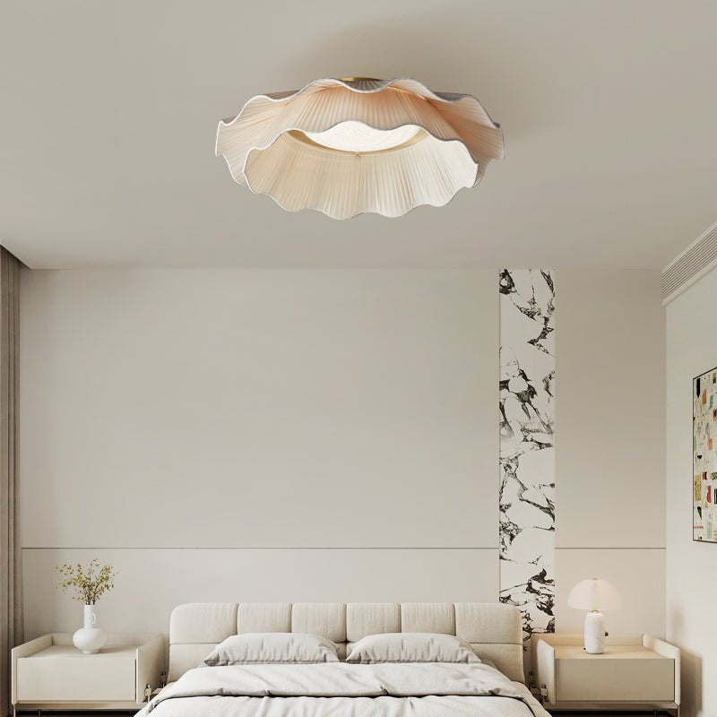 Tirah Fabric Wave Ceiling Light Brass