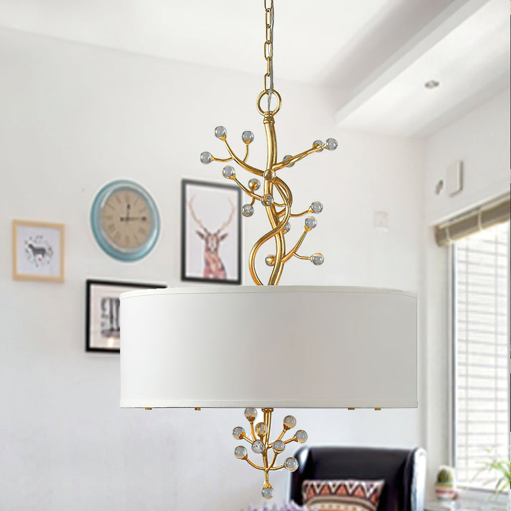Asbury Individual Creativity Crystal Fabric Pendant Lamp