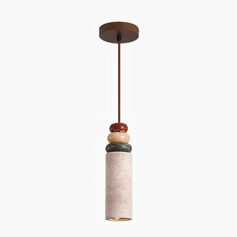Tinon Pendant Lamp Yellow travertine Marble