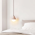 Cevynisra Cone Hemisphere Travertine Pendant Light
