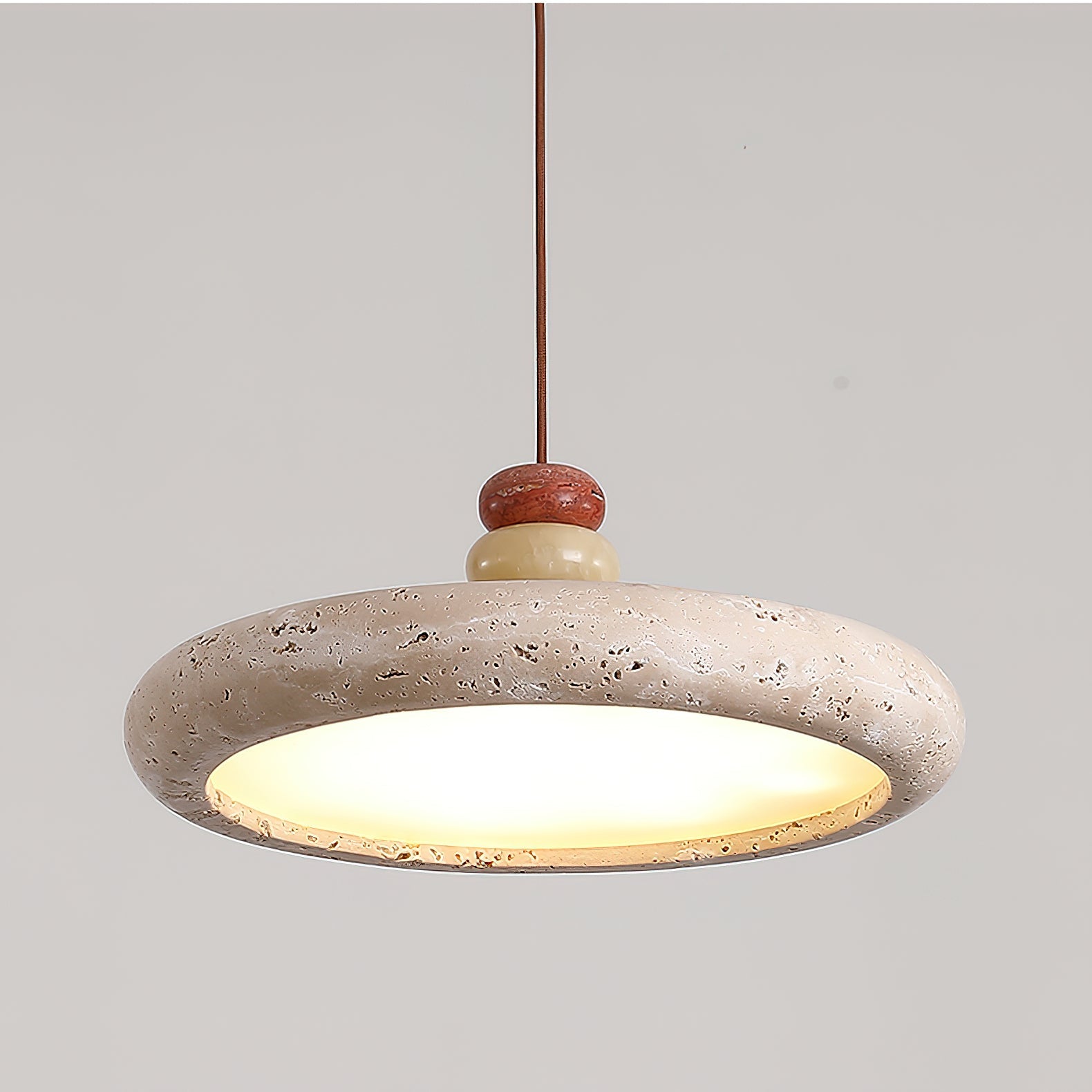 Tinon Pendant Lamp Yellow travertine Marble