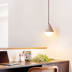 Cevynisra Cone Hemisphere Travertine Pendant Light