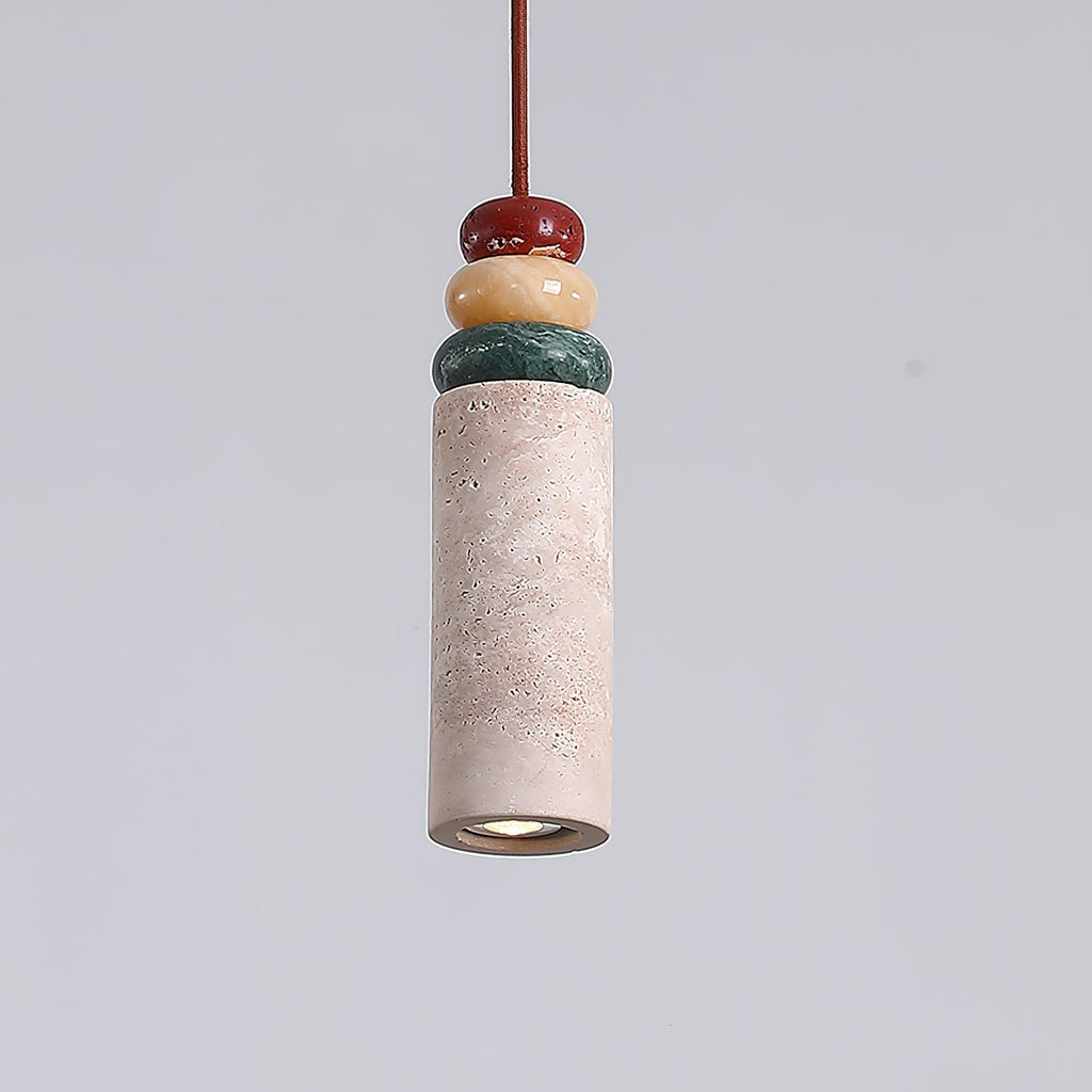 Tinon Pendant Lamp Yellow travertine Marble