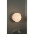 Blikuvys Modern Minimalist Travertine Glass Wall Lamp