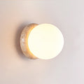 Blikuvys Modern Minimalist Travertine Glass Wall Lamp