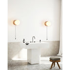 Blikuvys Modern Minimalist Travertine Glass Wall Lamp