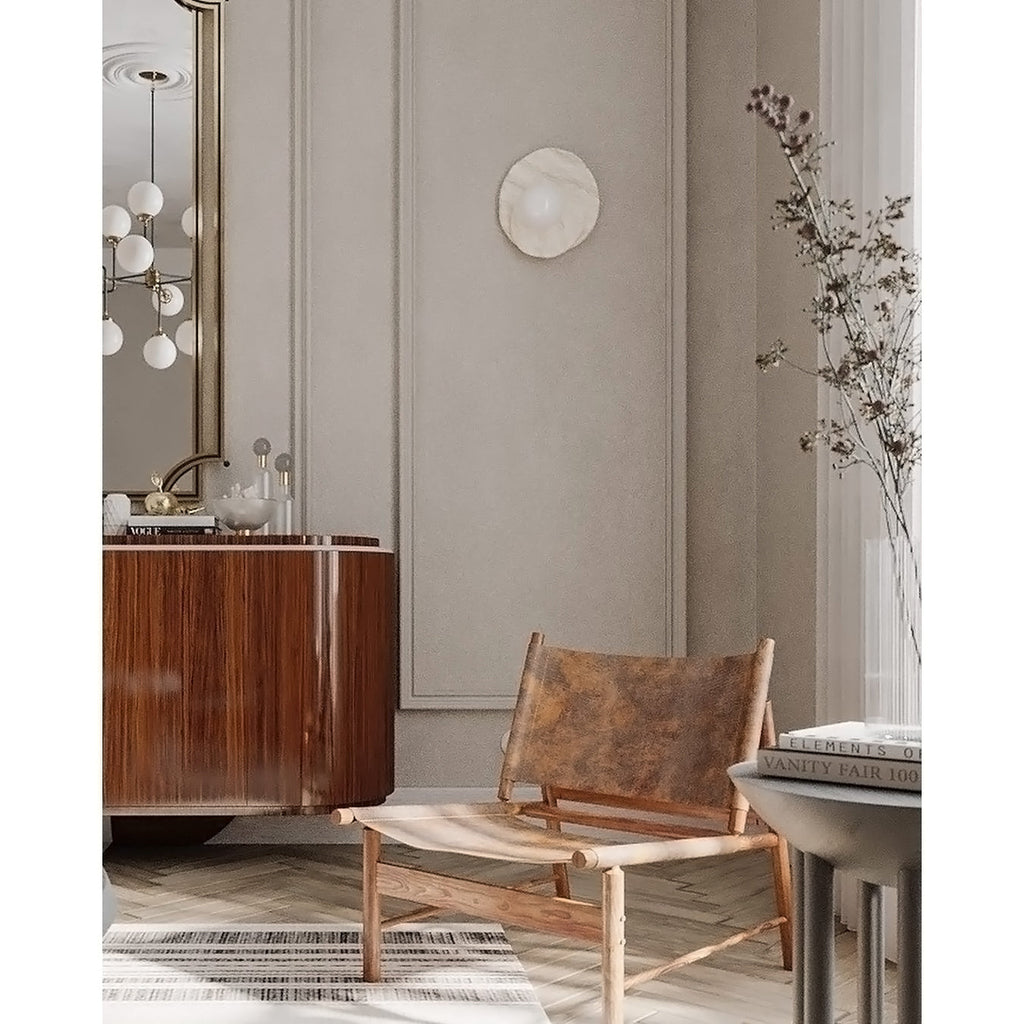 Astr Modern Minimalist Unique Stone Glass Wall Lamp