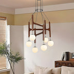 Terra Chandelier Geometric Wood