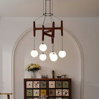 Terra Chandelier Geometric Wood