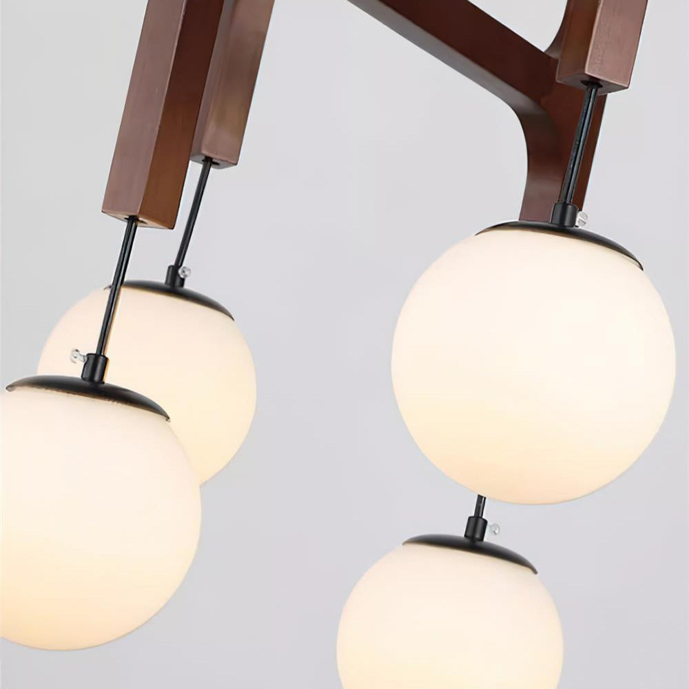 Terra Chandelier Geometric Wood