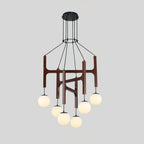 Terra Chandelier Geometric Wood