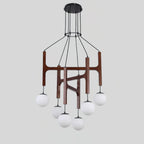 Terra Chandelier Geometric Wood