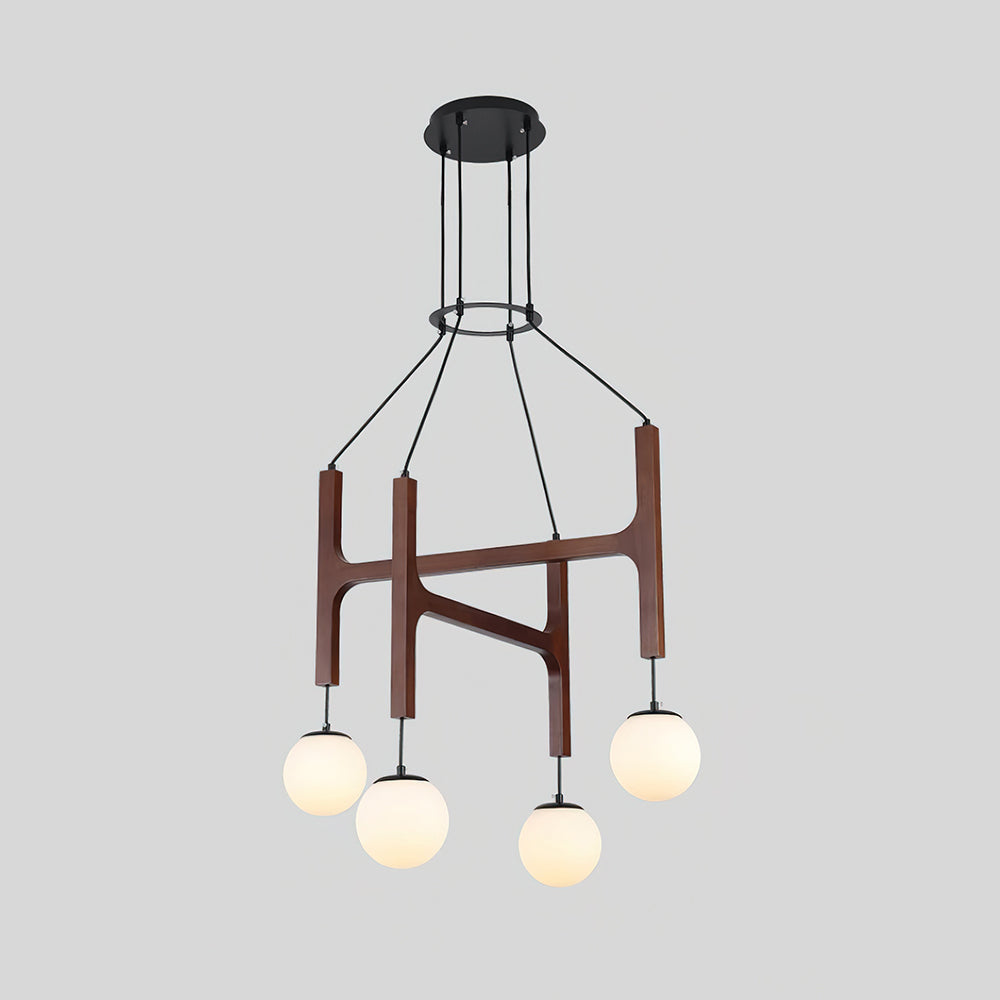 Terra Chandelier Geometric Wood