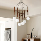 Terra Chandelier Geometric Wood