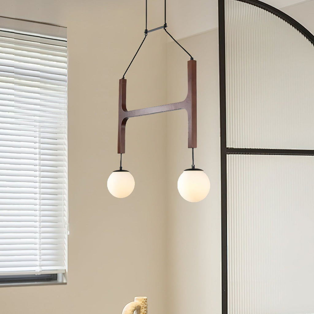 Terra Chandelier Geometric Wood