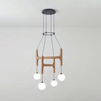 Terra Chandelier Geometric Wood