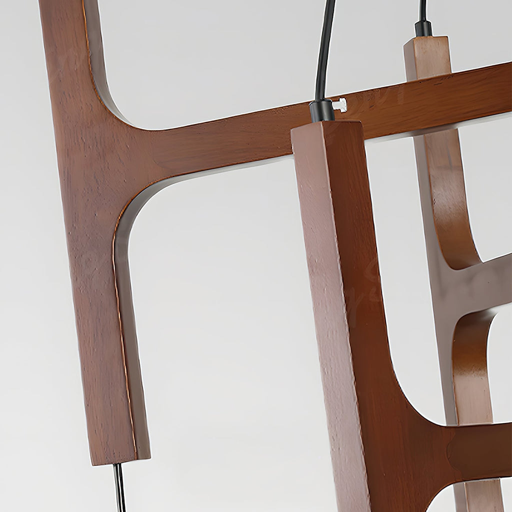 Terra Chandelier Geometric Wood