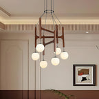 Terra Chandelier Geometric Wood