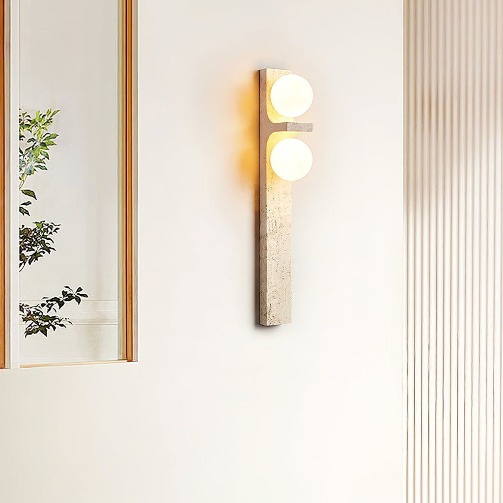 Cassiopeia Wall Light Minimalist in Travertine - Kingsley Beaumont