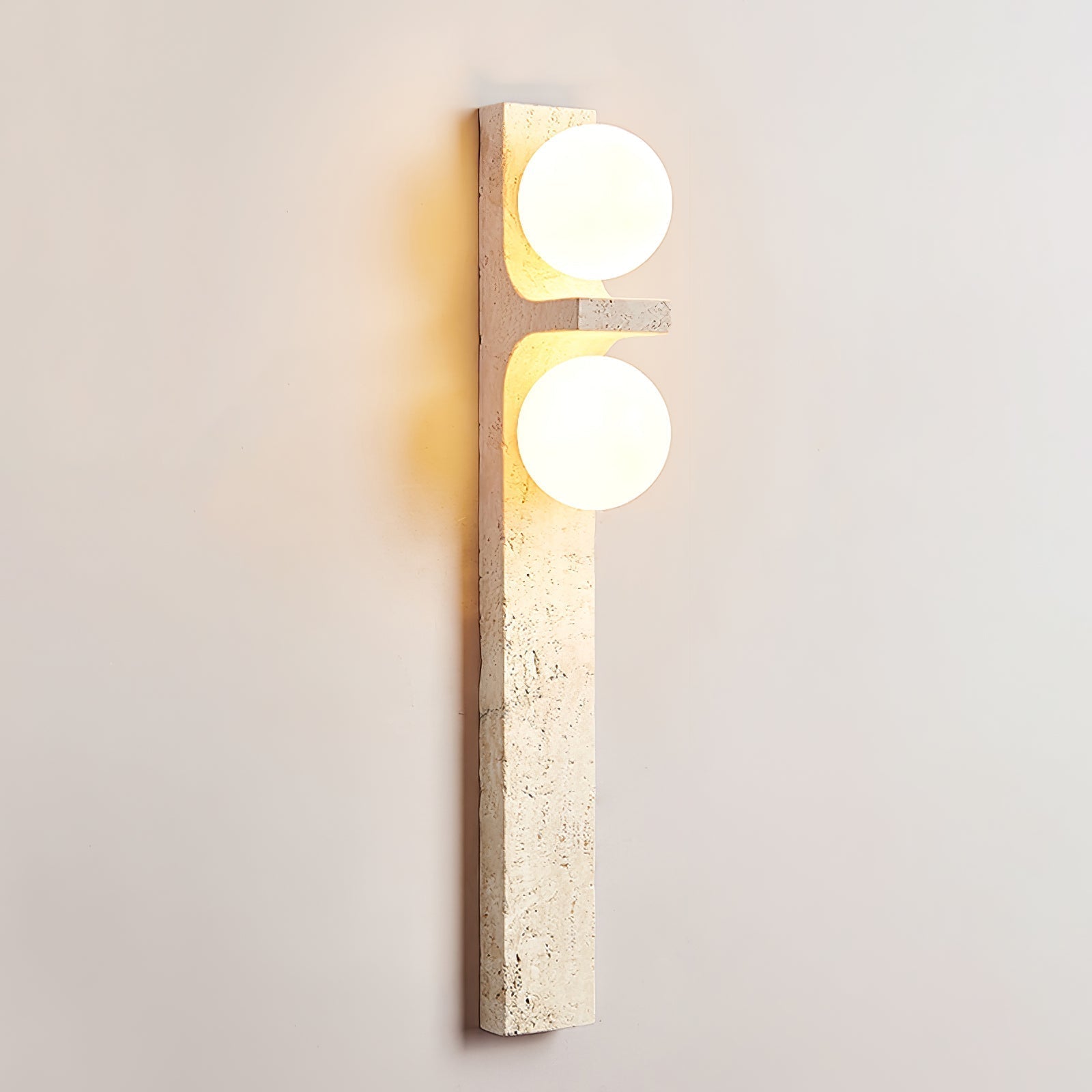 Cassiopeia Wall Light Minimalist in Travertine - Kingsley Beaumont