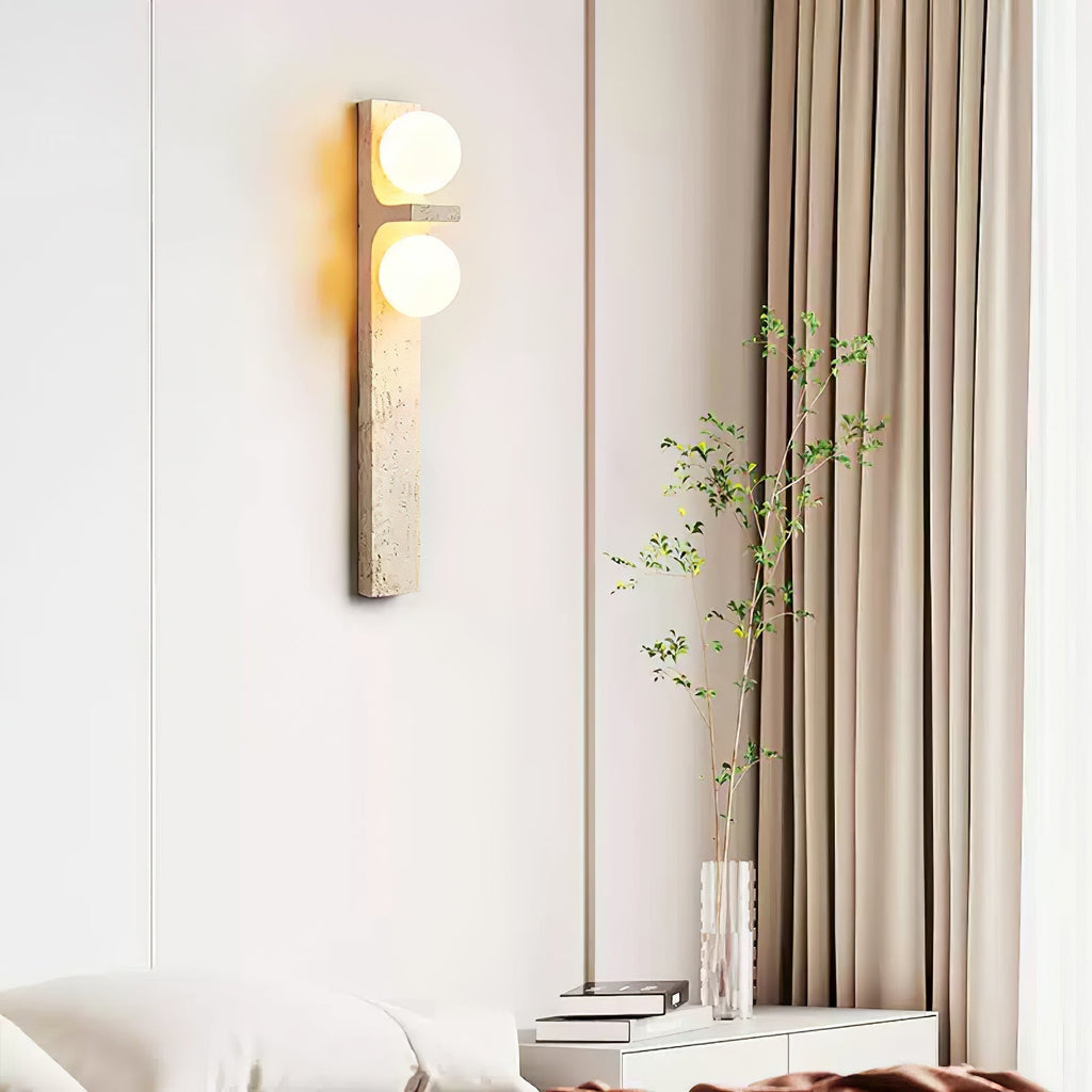 Cassiopeia Wall Light Minimalist in Travertine - Kingsley Beaumont
