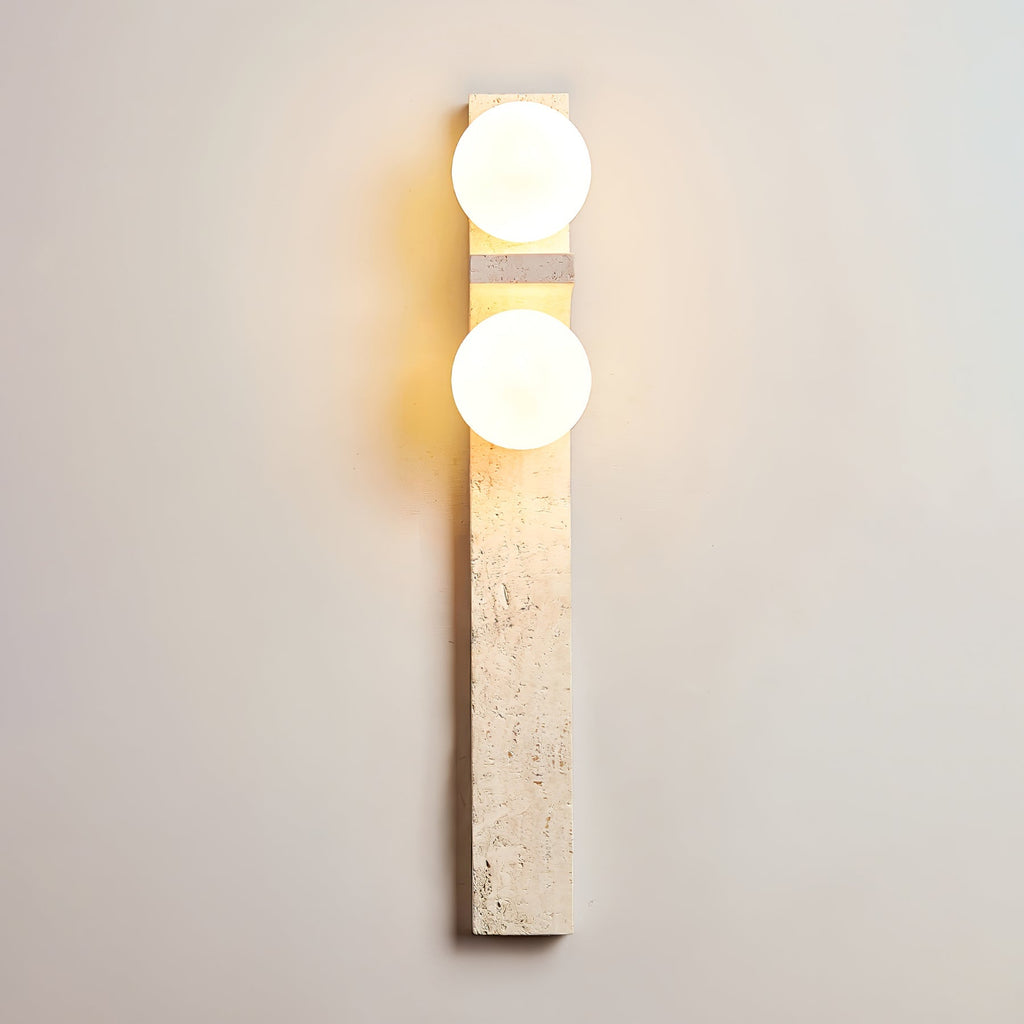 Cassiopeia Wall Light Minimalist in Travertine - Kingsley Beaumont