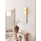 Eirikuvys Organic Modern Minimalist Travertine Wall Sconce