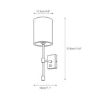 Eirikuvyo Modern Minimalist Metal Fabric Wall Lamp