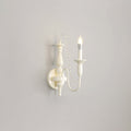 Jarnbruvys Traditional Candle Metal Crystal Wall Lamp