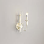 Jarnbruvys Traditional Candle Metal Crystal Wall Lamp