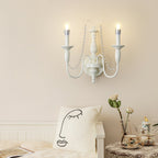 Jarnbruvys Traditional Candle Metal Crystal Wall Lamp