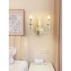 Jarnbruvys Traditional Candle Metal Crystal Wall Lamp