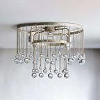 Fljotuvyo Postmodern Luxury Brass Crystal Flush Mount Ceiling Lamp