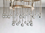 Fljotuvyo Postmodern Luxury Brass Crystal Flush Mount Ceiling Lamp