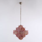 Aurora Chandelier Pink Glass Disc Layered Romantic
