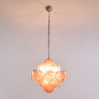 Aurora Chandelier Pink Glass Disc Layered Romantic