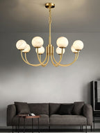 Alira Chandelier Vintage in Alabaster - Kingsley Beaumont