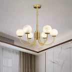 Alira Chandelier Vintage in Alabaster - Kingsley Beaumont