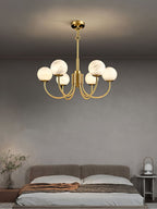 Alira Chandelier Vintage in Alabaster - Kingsley Beaumont