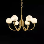 Alira Chandelier Vintage in Alabaster - Kingsley Beaumont