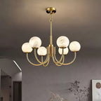 Alira Chandelier Vintage in Alabaster - Kingsley Beaumont