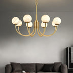 Alira Chandelier Vintage in Alabaster - Kingsley Beaumont