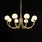 Alira Chandelier Vintage in Alabaster - Kingsley Beaumont