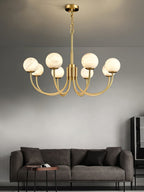 Alira Chandelier Vintage in Alabaster - Kingsley Beaumont